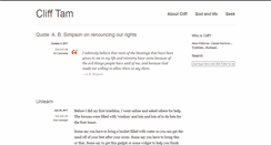Desktop Screenshot of clifftam.com